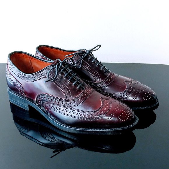 Allen Edmonds Men Cambridge Shell Cordovan Wingtip Dress Shoe Handcrafted in USA - Picture 1 of 12